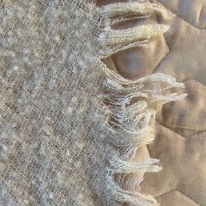 Cream Textured Fringe Scarf Anthropologie